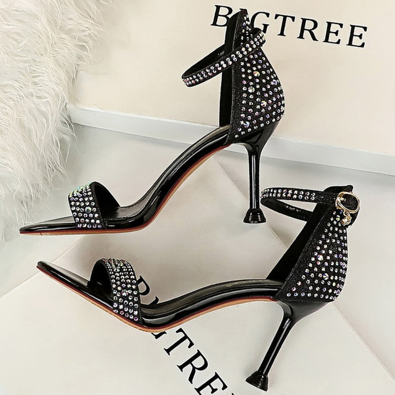 BIGTREE Shoes Sexy High Heels Women Pumps Sparkle Sequins Stiletto Heels 10 Cm Party Shoes Women Heels Summer Women Sandals New