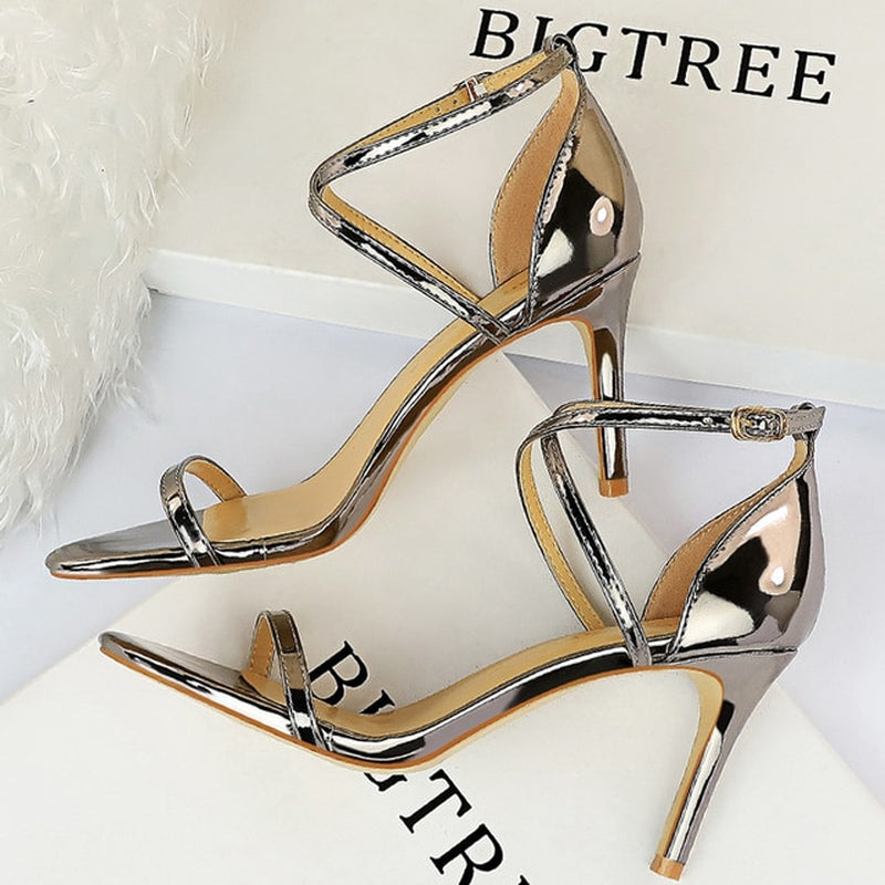 BIGTREE Shoes Sexy High Heels Women Pumps Sparkle Sequins Stiletto Heels 10 Cm Party Shoes Women Heels Summer Women Sandals New