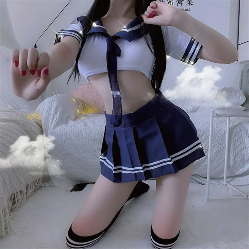 Lingerie Cosplay School Girl Set