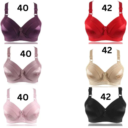 Breathable Cotton Bralette Fashion Lingerie Wire Free Plus Size